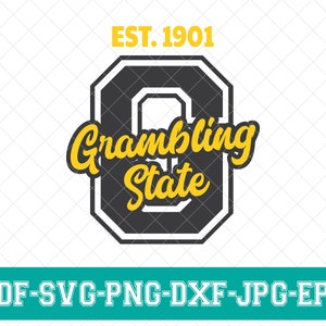 Grambling State University Svg, G Svg, GSU Svg, Grambling State 1901 Svg, HBCU Svg, University Svg, Print and Cut File, Silhouette, dxf, png