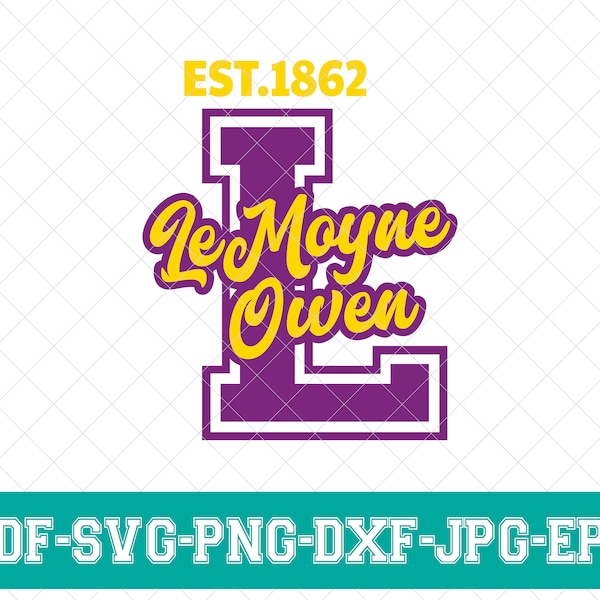 LeMoyne Owen College Svg, L Svg, LOC Svg, LeMoyne Owen 1862 Svg, HBCU Svg, Clipart, Print and Cut File, Silhouette, dxf, png