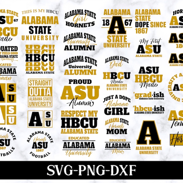 Hbcu Pride With Alabama State University Svg - New Hbcu 2024 Collection