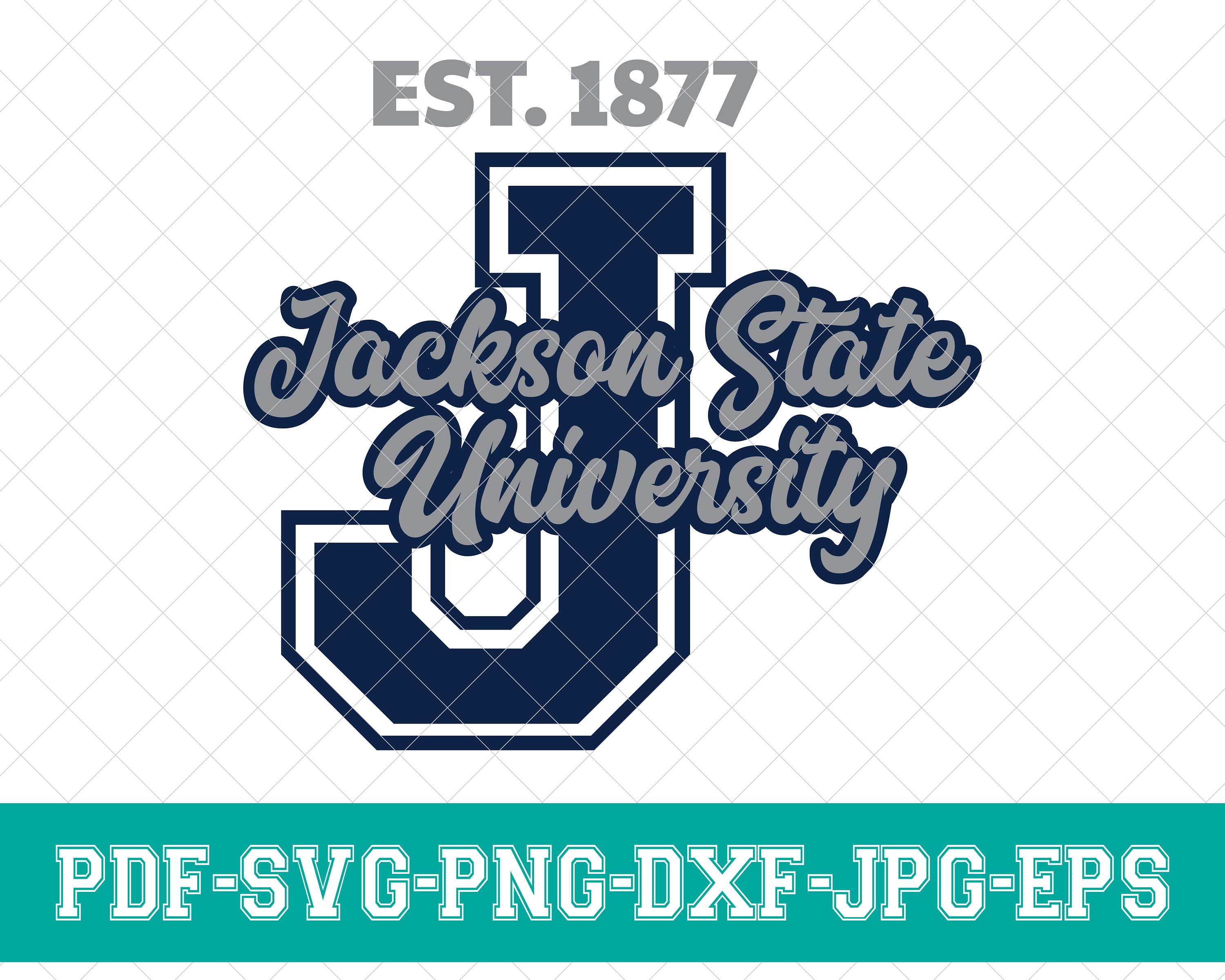 Jackson State University Svg, J Svg, JSU Svg, Jackson State 1877 Svg