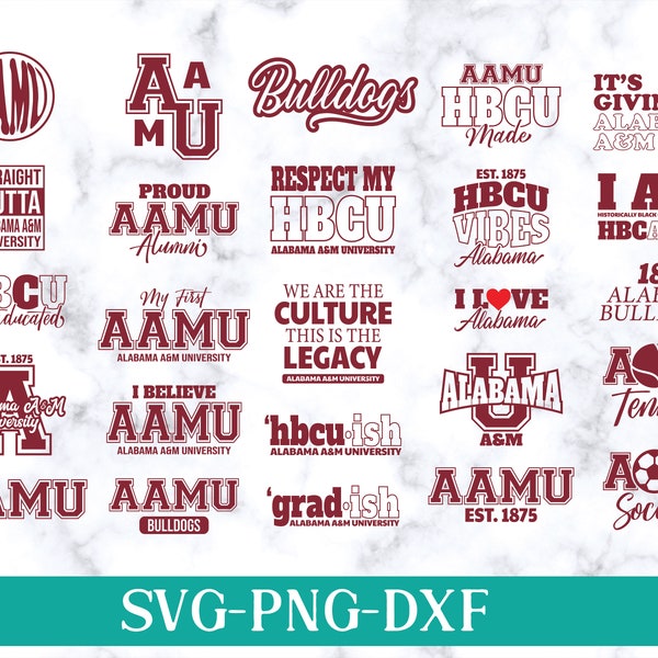 Hbcu Pride With Alabama A&M State University Svg - New Hbcu 2024 Collection
