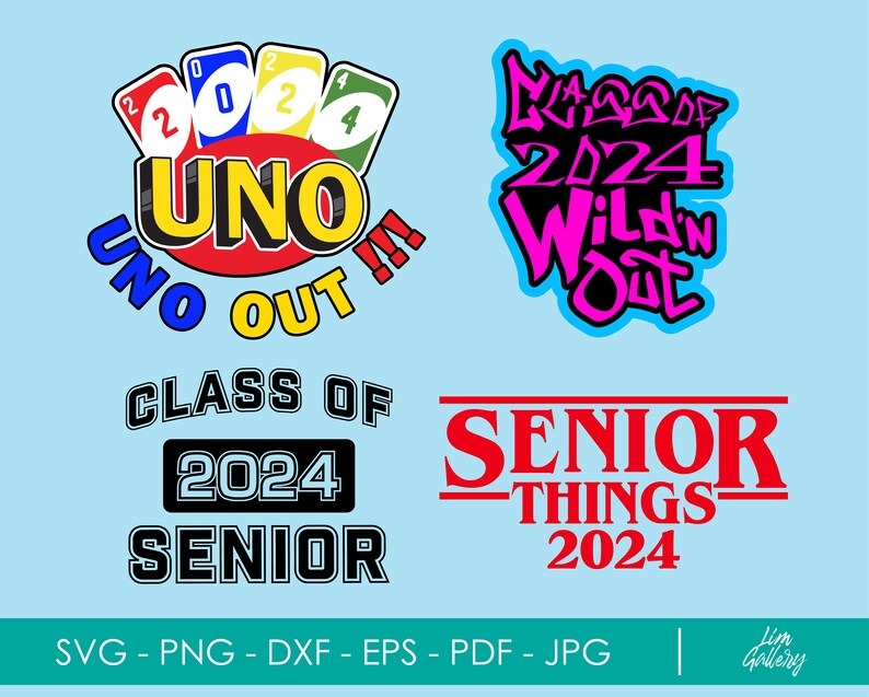 12 Senior 2024 Svg Bundle Class of 2024 Svg Seniors 2024 Etsy