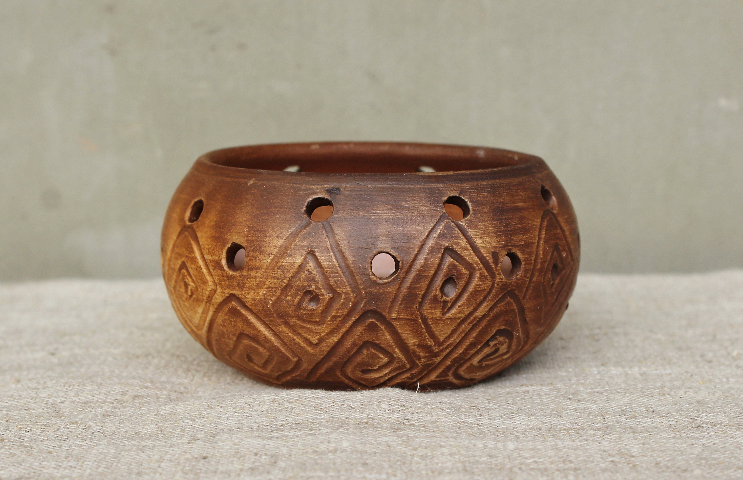 Ceramic Candlestick Pottery Home Decor Christmas Gift Free Etsy