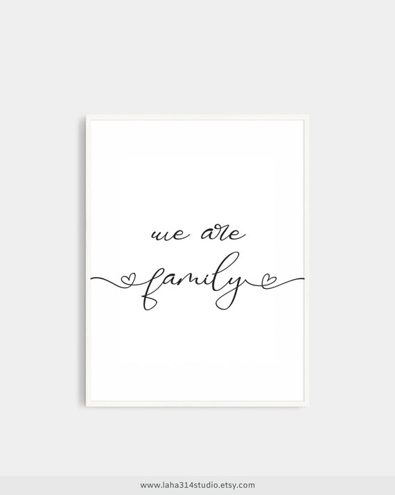 We Are Family Print Wall Art Printable Wall Art Family | Etsy