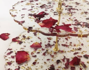 floral cake plates
