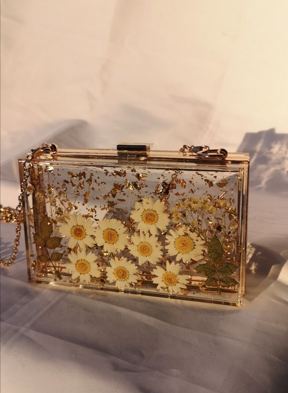Buy Resin Pressed Flower Bag Online in India Etsy