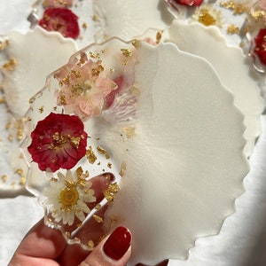 Pressed Flower Coasters