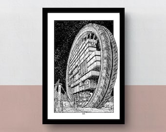 The Alters | A5, A4 or A3 poster | game artwork | illustration of the Jan Dolski space-expedition and spaceship | Project Dolly
