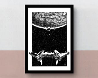 Intergalactic: The Heretic Prophet | A5, A4 or A3 poster | imaginative artwork | illustration of the new Naughty Dog adventure game