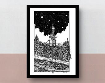 What Remains of Edith Finch | A5, A4 or A3 poster | imaginative artwork | original illustration of the emotional narrative driven indie game