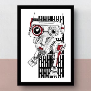 BD-1 | A5 or A4 print | A3 poster | imaginative artwork | illustration of the iconic friendy droid from the Jedi videogame series | Kestis