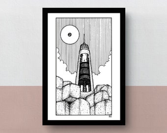 Insulin Skyline | A5 or A4 print | A3 poster | imaginative artwork | illustration of my daily ingredients as a type 1 diabetes patient