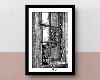 The Last of Us | A5, A4 or A3 poster | game artwork | illustration of a post apocalyptic still-life of the adventure of Ellie and Joel