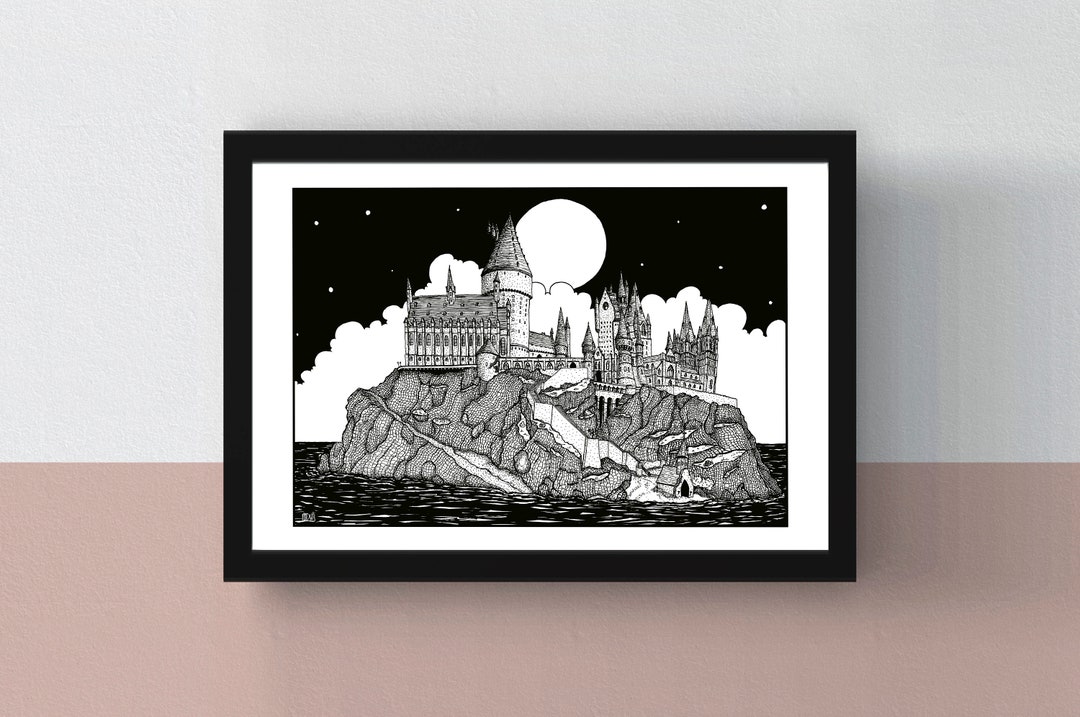 Hogwarts Castle A4 Print Imaginative Artwork Original Illustration of ...