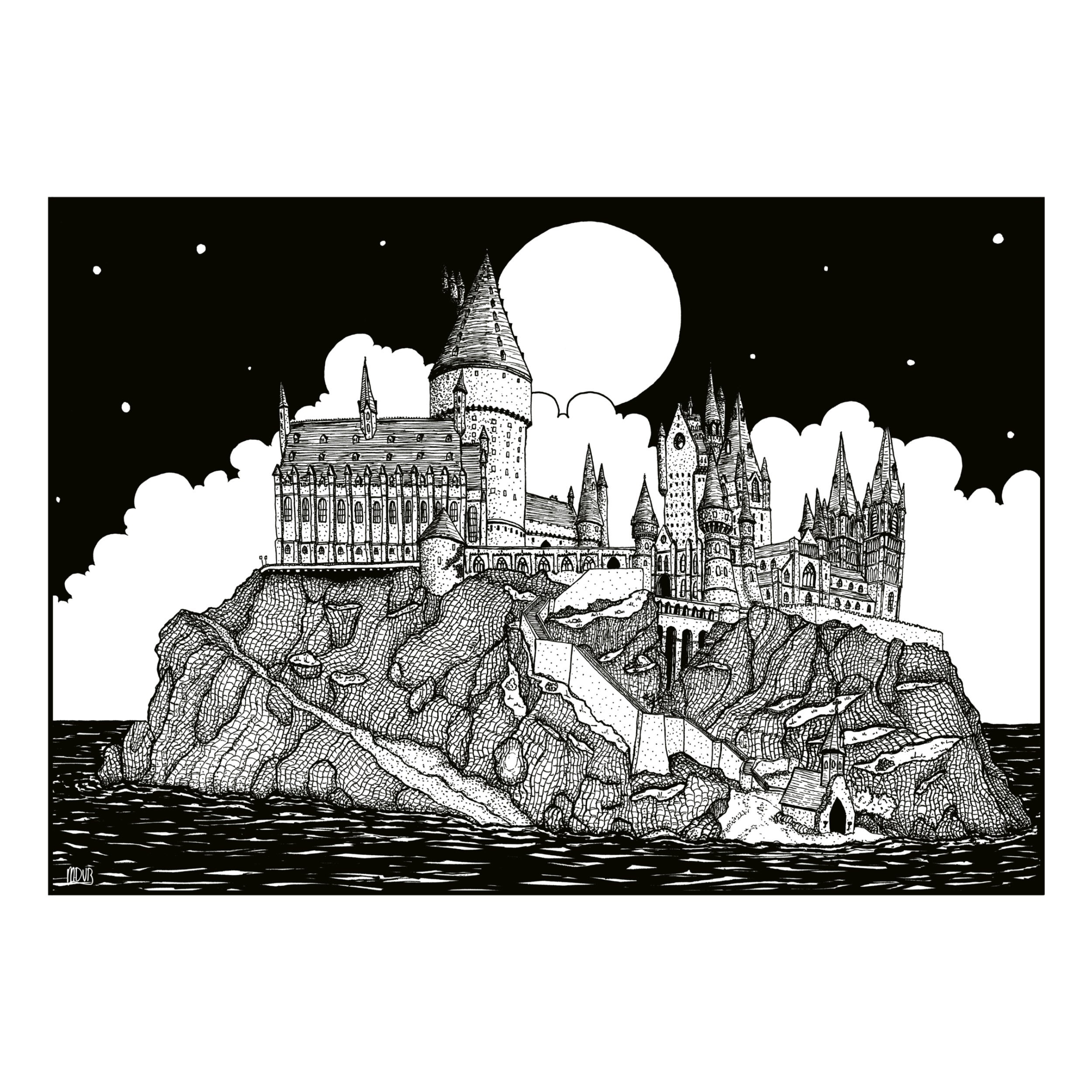Hogwarts Castle A4 Print Imaginative Artwork Original - Etsy