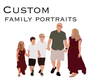 Custom *DIGITAL* Portrait | Faceless Illustration | Digital Gift Idea | Personalized Gift