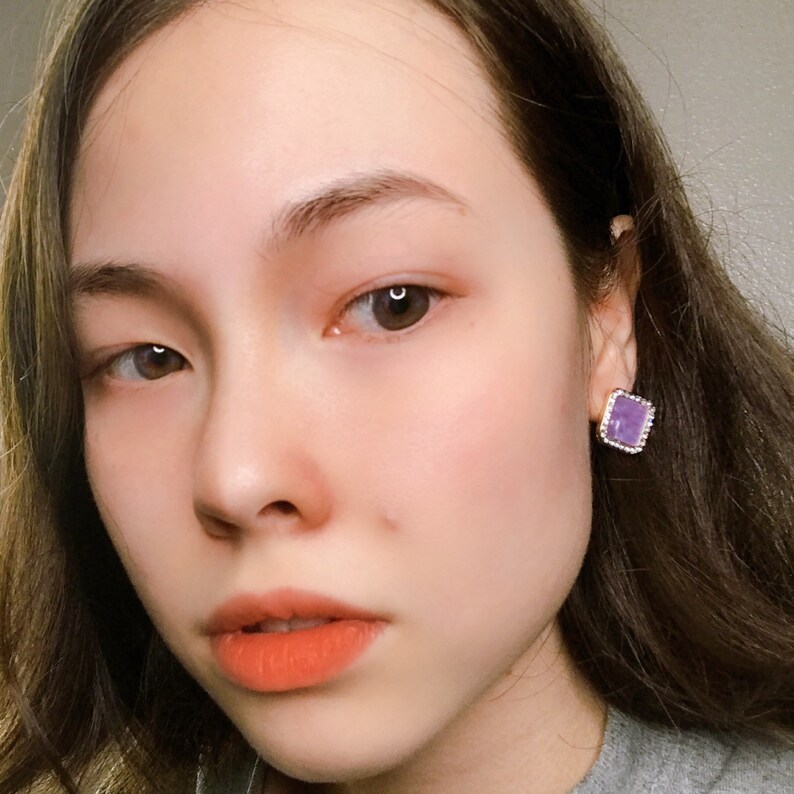 Geometric Jewelry Mothers Day Gift From Daughter Triangle Earrings Stud Teenage Girl Gifts Cubic Zirconia Earrings Stud Sweet 16 Gift