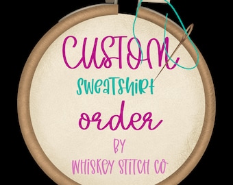 CUSTOM ADULT Sweatshirt Sparkly Team Name, Mascot, Gameday, Cheer Team, Football, Baseball, Mama, Boy Mom, Girl Mom Crewneck