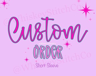 CUSTOM ADULT order, Adult SHORT SLEEVEs, Sparkly, Team Name, Team Mascot, Comfort Colors, Embroidered Applique, Comfort Colors T-shirt