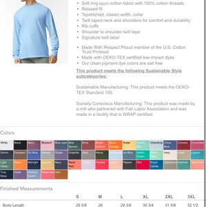 May include: Light blue long-sleeve shirt with a relaxed fit and a classic collar. Made of soft ring-spun cotton fabric. Features include rib cuffs and a signature twill label. Available in various colors and sizes.