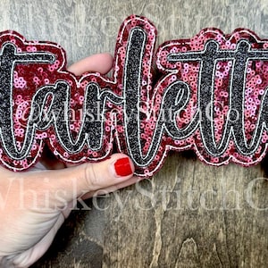 CUSTOM Keep the shirt, I just want the Applique!  Sparkly Sequin Applique, Embroidered Applique