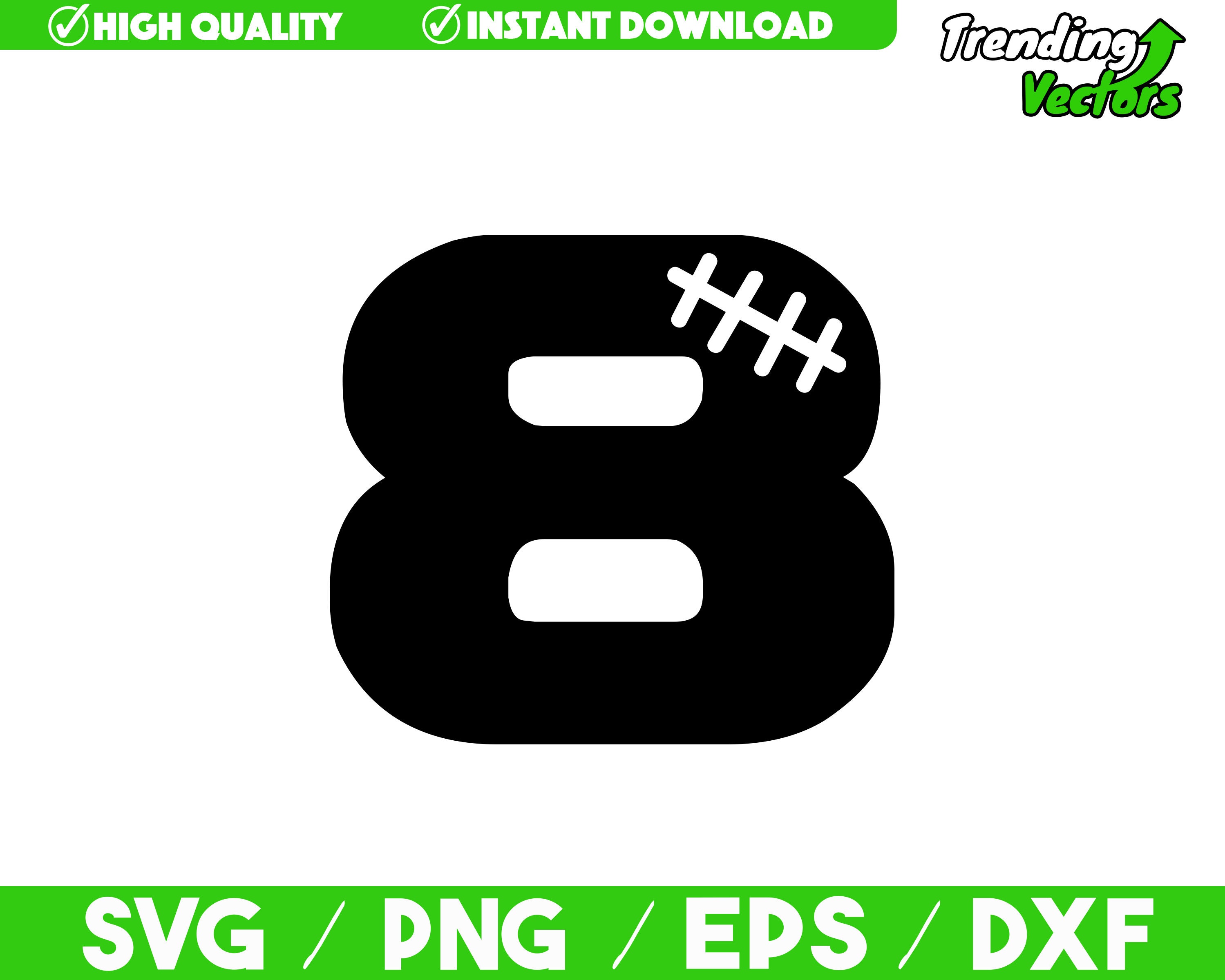 Football Stitched Jersey Numbers SVG Cut files for Cricut Etsy