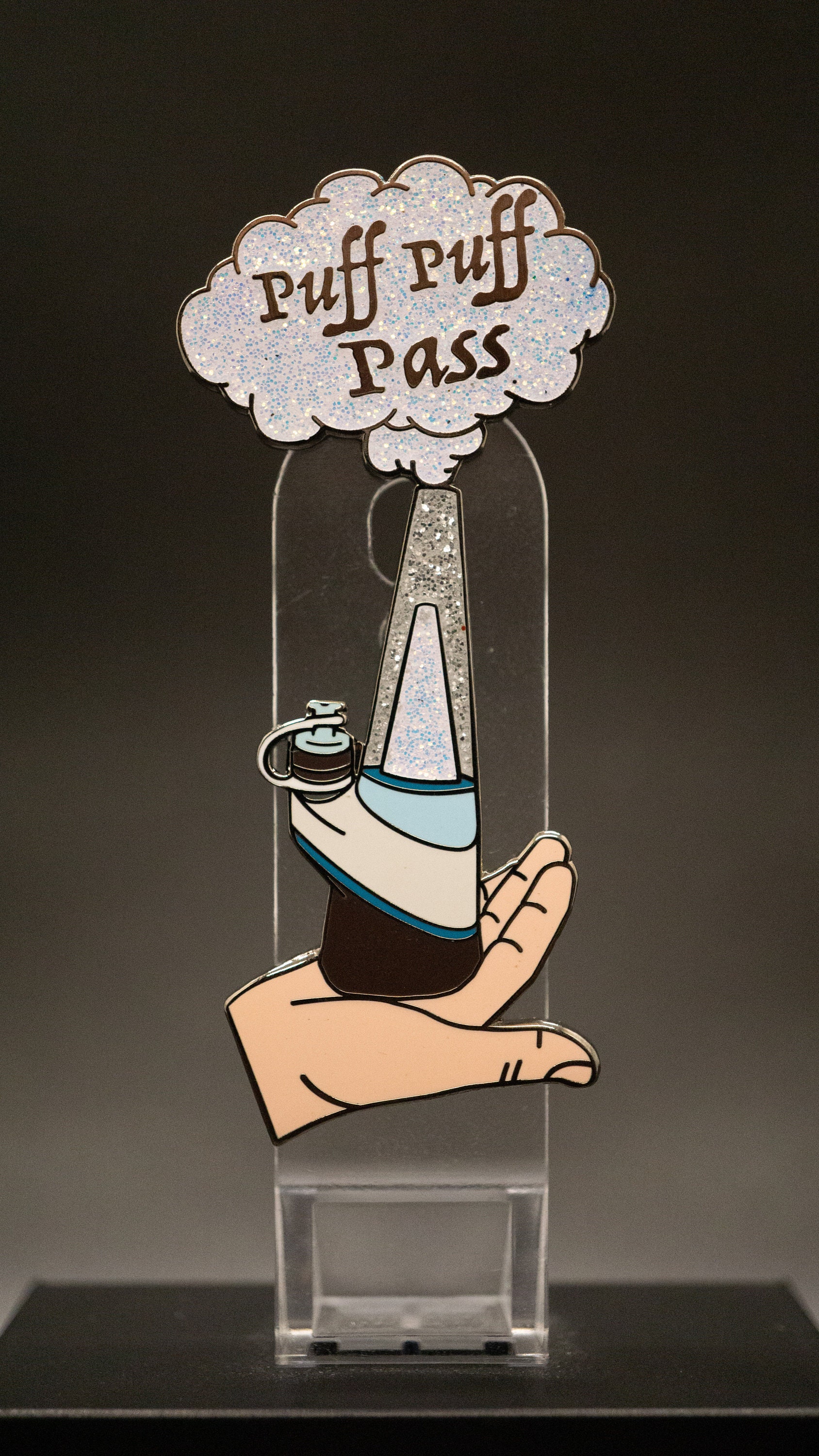 Pass The Peak w/ glitter (Puffco Peak Inspired Pin)