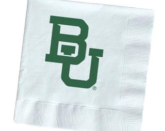 Baylor Napkins - 20 Pack - Officially Licensed Baylor University BU Logo Beverage Napkins