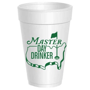 25 pack - Master Day Drinker Golf - 16oz Styrofoam Cups