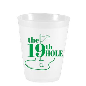 Golf Cups -  The 19th Hole Reusable 16oz Frost Flex Cups - 10 pack