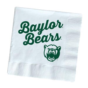 Baylor Napkins - 20 Pack - Officially Licensed Baylor University Bears Beverage Napkins