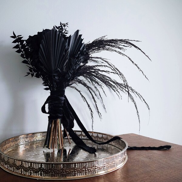 Black Dried Flowers Etsy