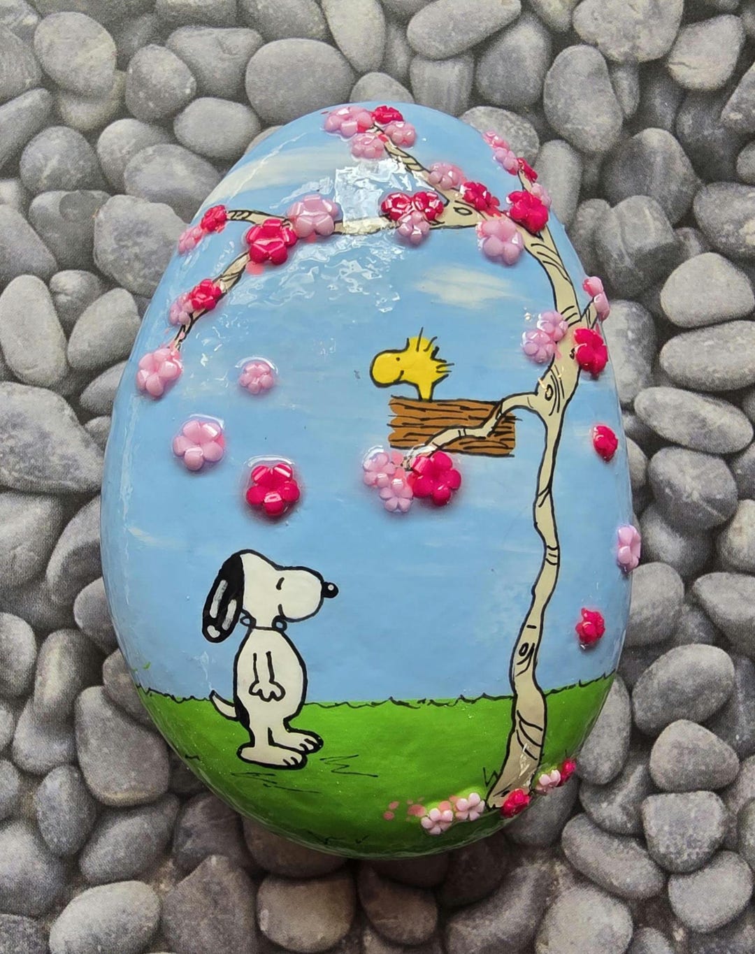 Snoopy And Woodstock Painted Rock Etsy
