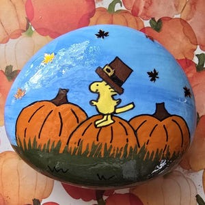 Woodstock Fall Painted Rock