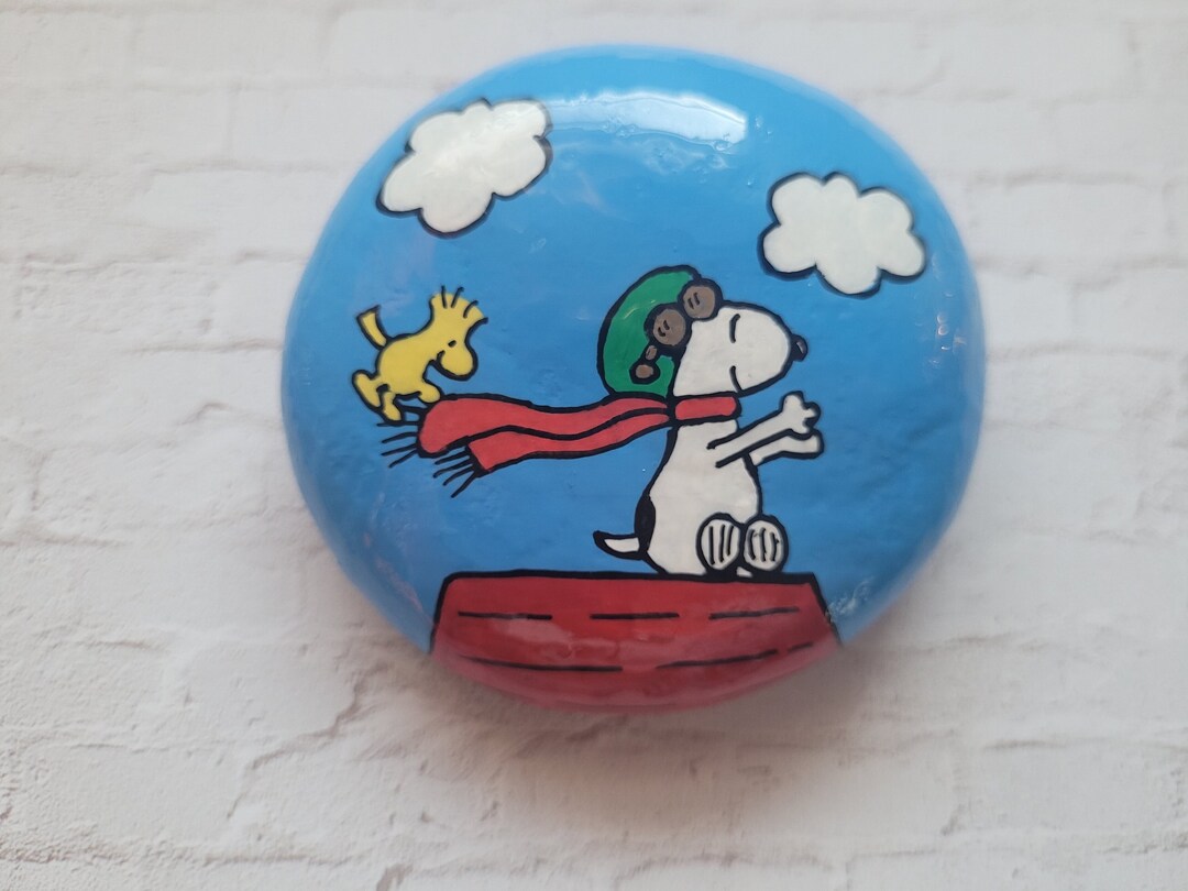 Snoopy and Woodstock Painted Rock - Etsy