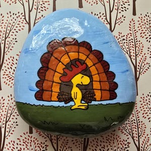 Woodstock Fall Painted Rock