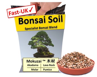 1-3L Bonsai Tree Soil - Akadama, Pumice, Molar & Lava Rock Potting Compost Blend