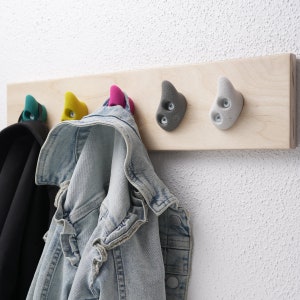 Kapstokhaak 1 stuk, handgemaakte haak - gevoel, materiaal van klimgrepen, robuust, kapstokhaak kinderkamer, kledingkast