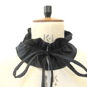 Removable cotton collar, collar with bow, Fake black collar, removable collar made of cotton black , romantic collar