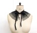 Detachable collar chiffon dusty black Peter Pan collar romance collar Detachable necklace White gift for women, silk tulle collar chiffon 