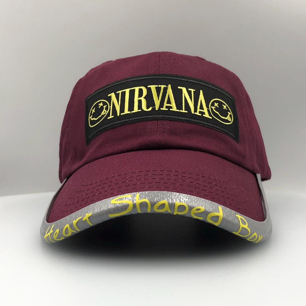 Custom Nirvana Hat With Personalized Brimmtrimm Brim Protector