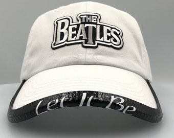 Custom Beatles Hat with Personalized Brim Protector Black Logo