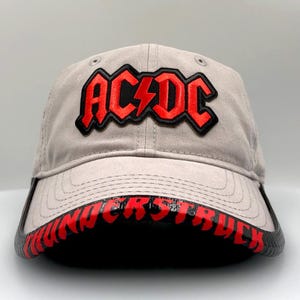 Classic Rock AC DC Hat with Custom BrimmTrimm Hat Accessory Brim Protector Personalized Gift Vintage Retro Vintage Concert Wear Cap