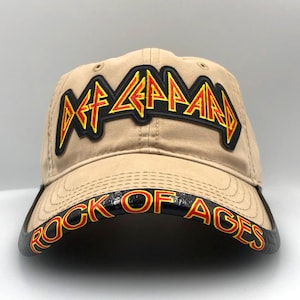 Classic Rock Def Leppard Hat with Customized BrimmTrimm Hat Accessory Brim Protector Personalized Gift Vintage Retro Concert Wear Dad Cap