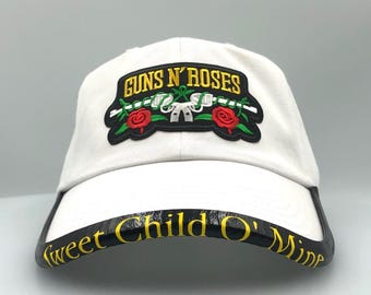 Custom Guns and Roses Hat with Personalized BrimmTrimm Brim Protector