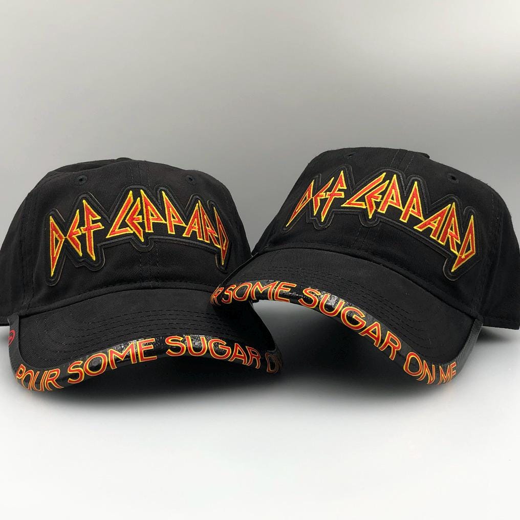 Classic Rock Def Leppard Hat With Customized Brimmtrimm Hat