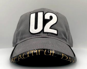 Custom U2 Hat with Personalized BrimmTrimm Brim Protector