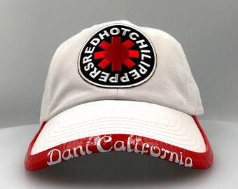Custom Red Hot Chili Peppers Hat with Personalized BrimmTrimm Brim Protector
