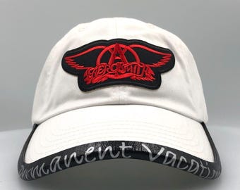 Custom Aerosmith Hat with Personalized BrimmTrimm Brim Protector, Classic Rock