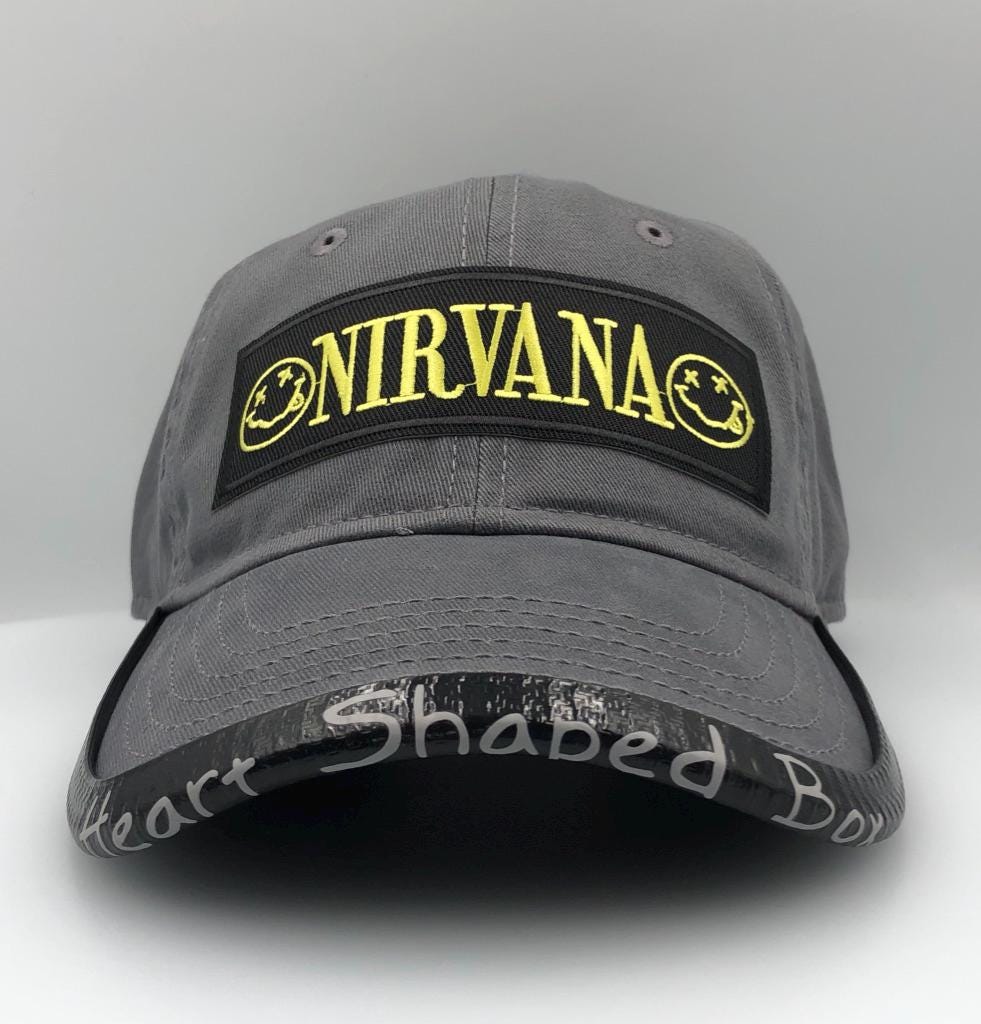 Custom Nirvana Hat With Personalized Brimmtrimm Brim Protector